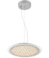Lamont 1-Light Led Pendant Silver Metal Grid/Glass Disc