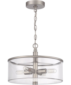 Hailie 4-Light Convertible Semi Flush Satin Nickel