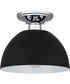 Quoizel Semi-Flush Mount Small 1-light Semi Flush Mount Earth Black