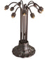 24" High Blue/White Tiffany Pond Lily 10 Light Table Lamp