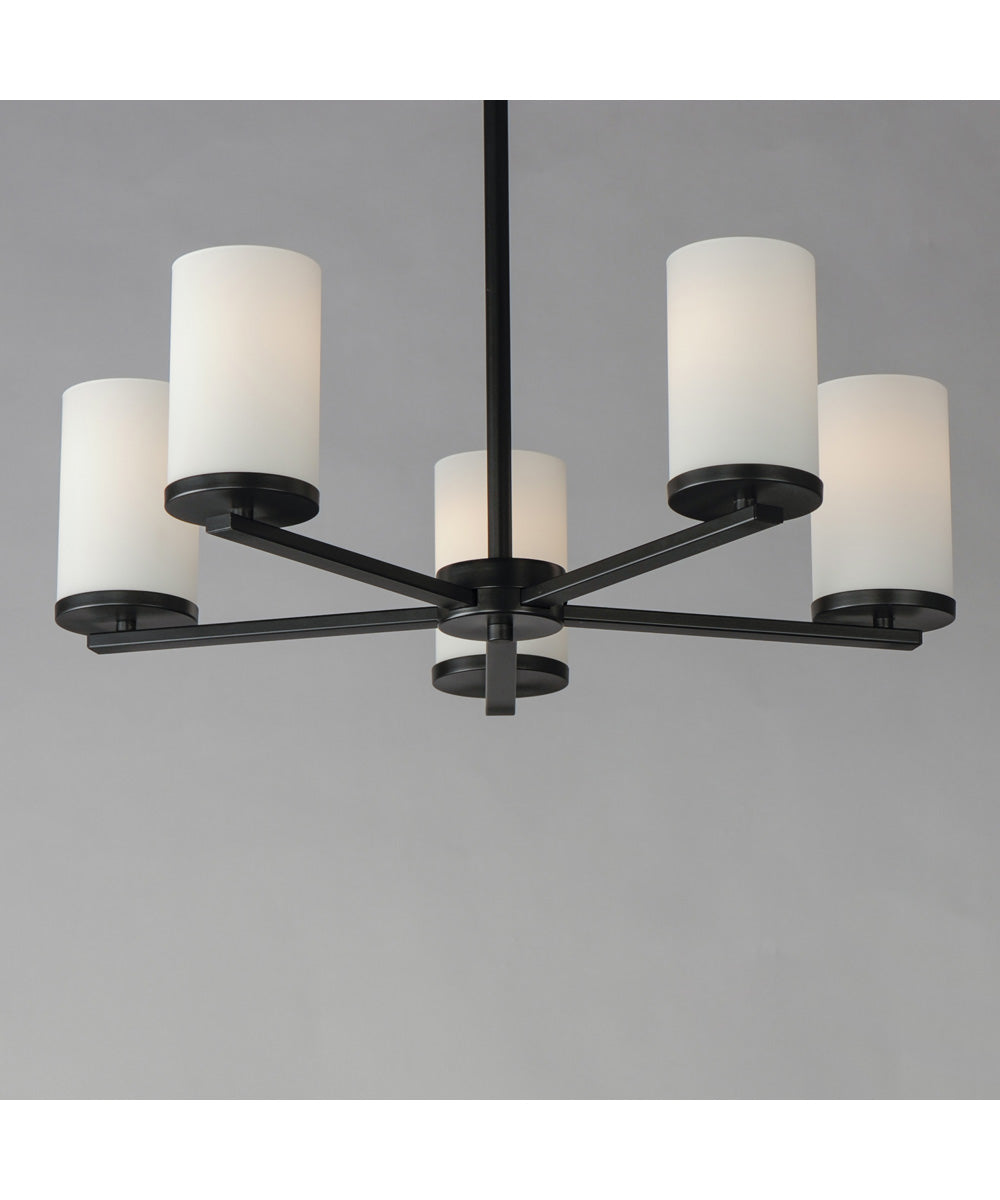 Lateral 5-Light Chandelier Black