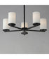 Lateral 5-Light Chandelier Black
