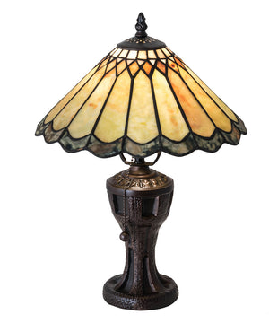 17" High Carousel Jadestone Table Lamp