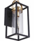 Neo 1-Light Outdoor Wall Lantern Midnight Satin Brass