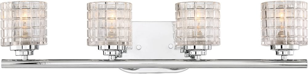 25"W Votive 4-Light Vanity & Wall Polished Nickel