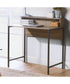 Titania Home Office Small Desk Light Brown/Gunmetal