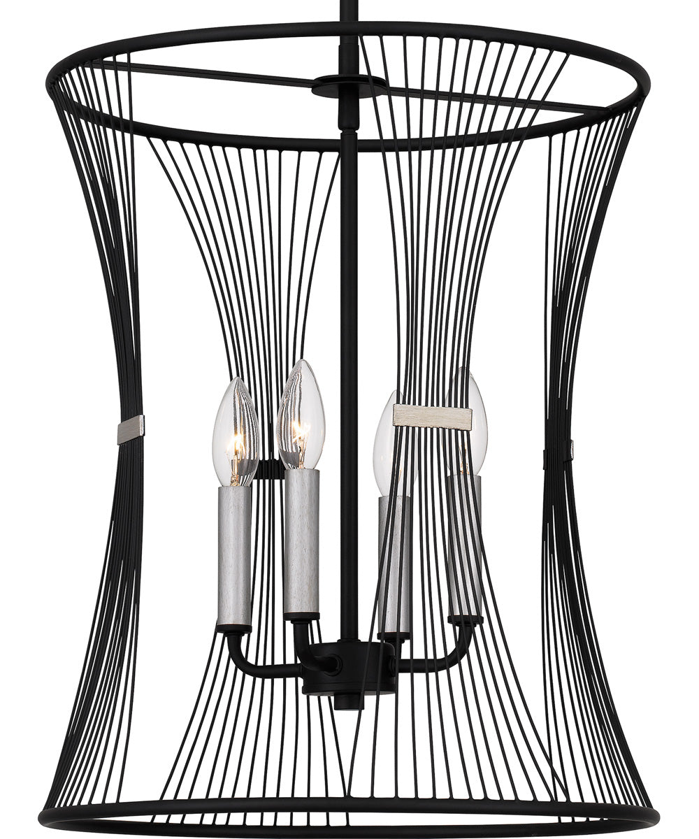 Leiland Large 4-light Pendant Matte Black