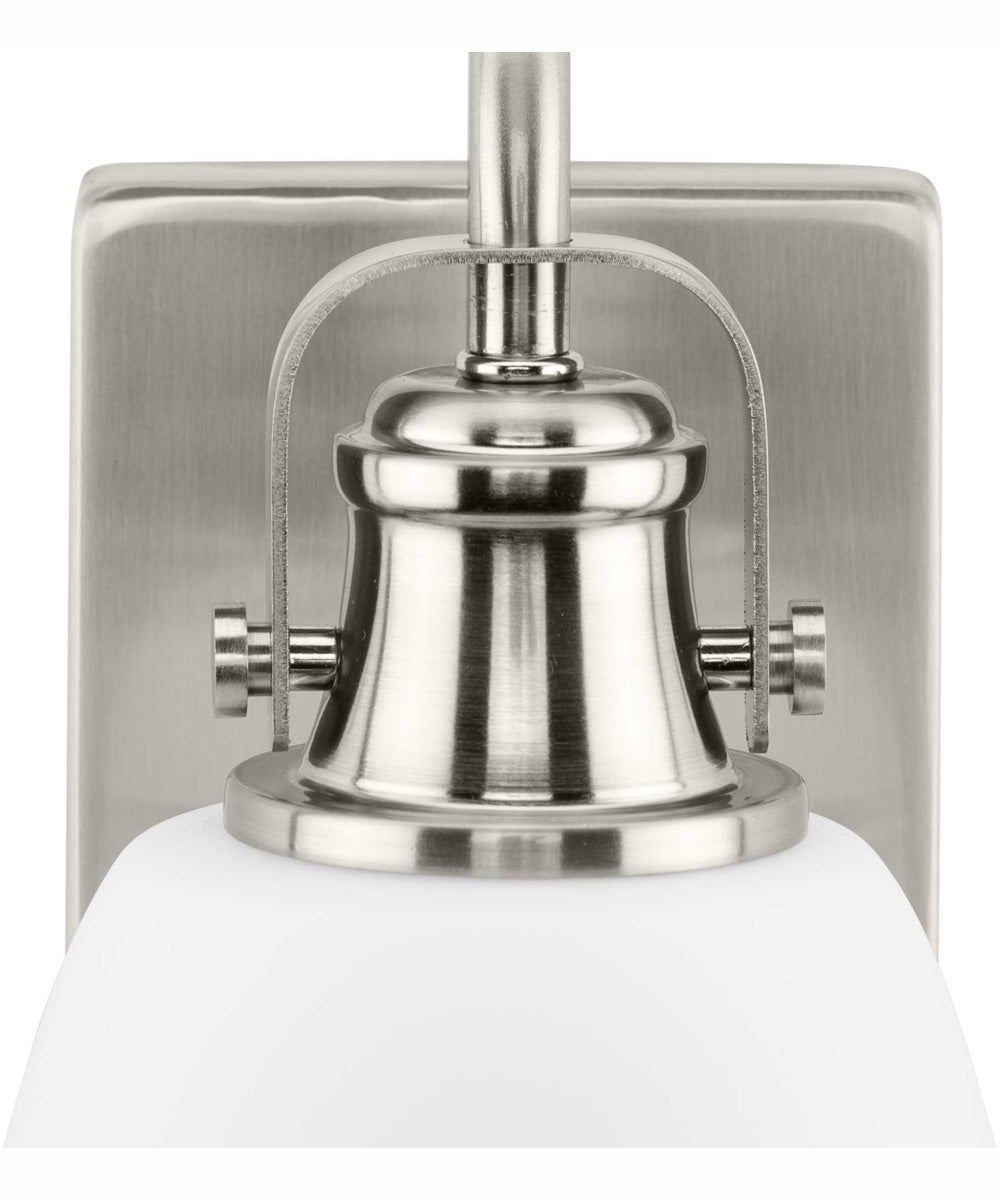 Preston 1-Light Coastal Bath Vanity Light Brushed Nickel
