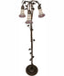 58" High Stained Glass Pond Lily 3 Light Floor Lamp