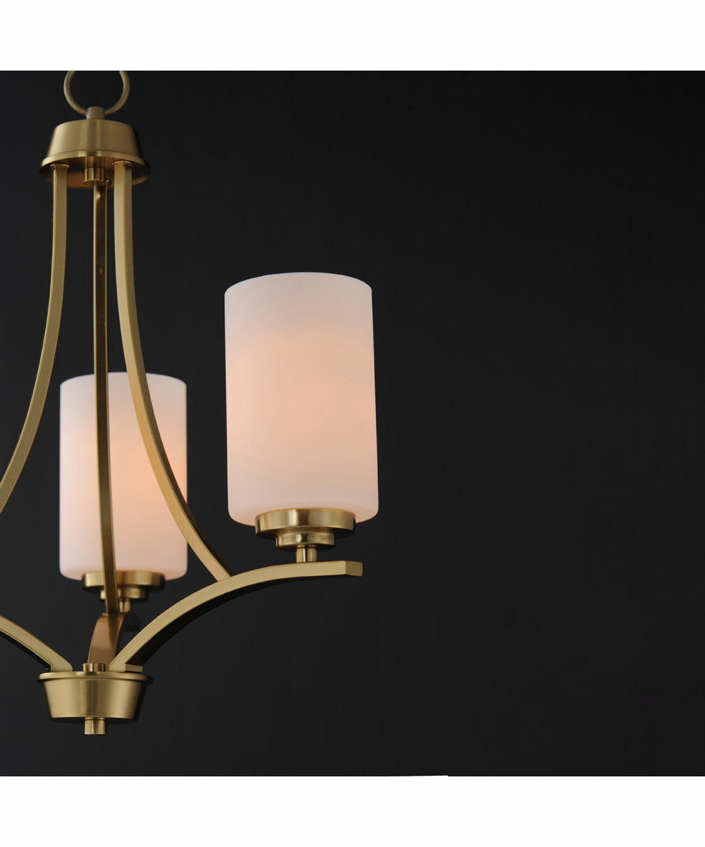Deven 3-Light Chandelier Satin Brass