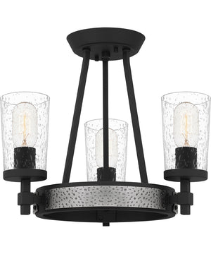 Alpine 3-light Semi Flush Mount Earth Black