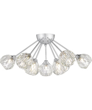Spellbound 9-light Semi Flush Mount Polished Chrome
