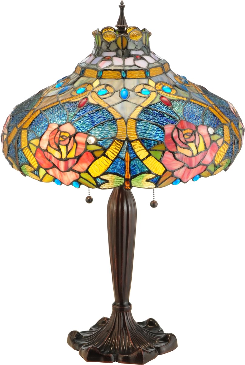 26"H Dragonfly Rose Table Lamp