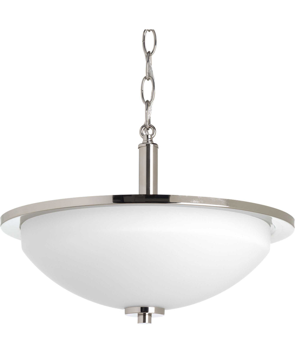 Replay 2-Light 14-3/4" Semi-Flush Polished Nickel