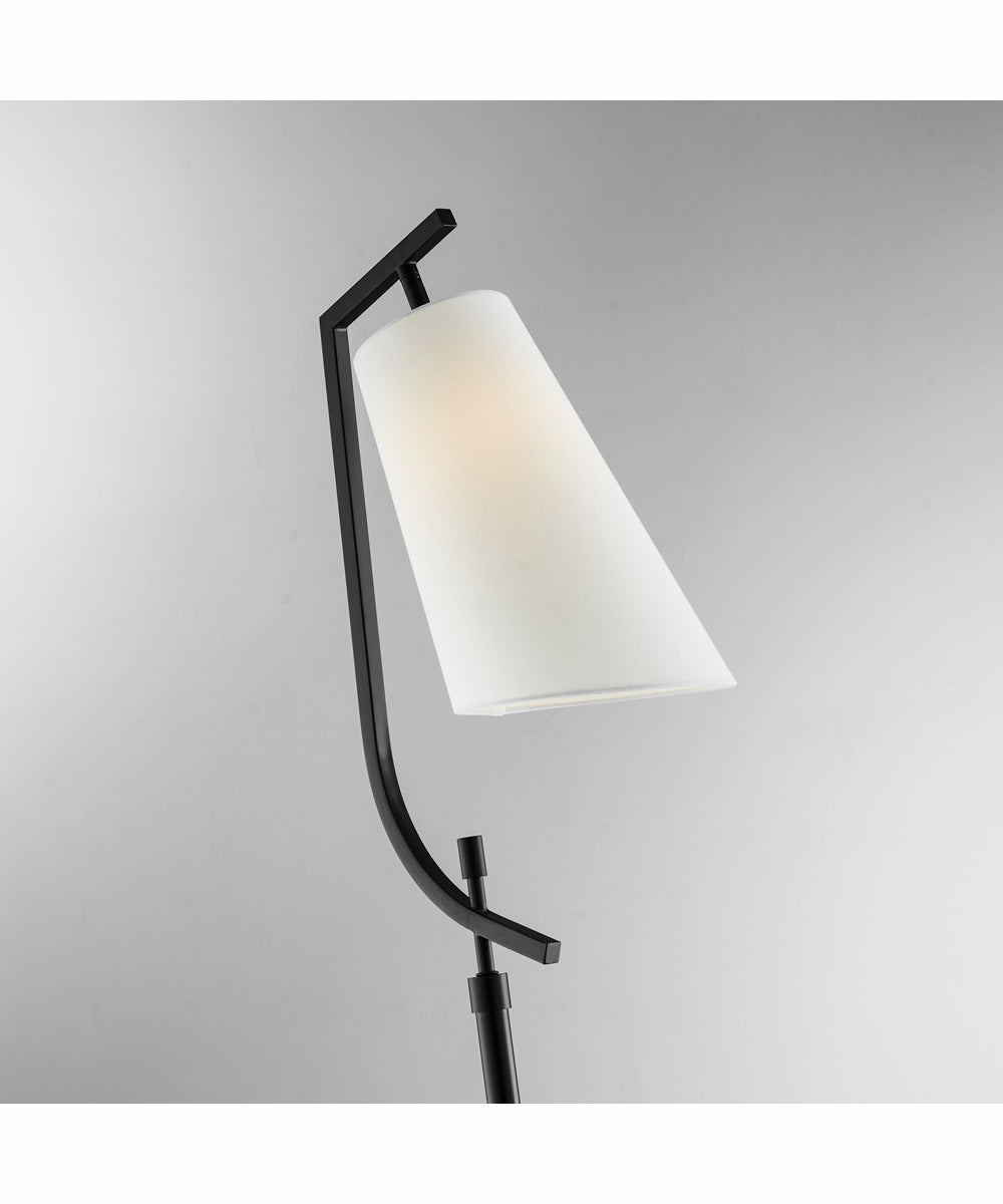 Xandra 1-Light Floor Lamp Black/Off White Fabric Shade
