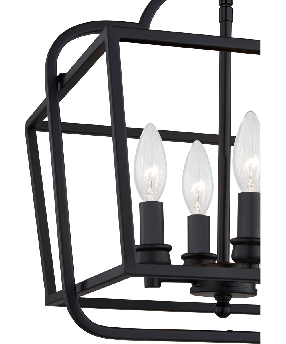 Blanche 4-light Semi Flush Mount Matte Black