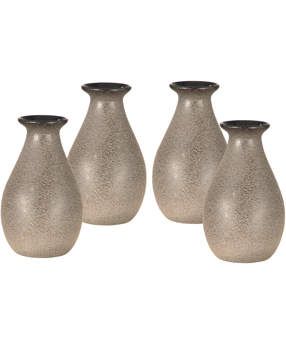 5 Inch H Speckle 4-Piece Art Glass Mini Vase Set