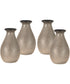 5 Inch H Speckle 4-Piece Art Glass Mini Vase Set