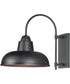 16"H Industrial 1-Light Outdoor Wall Sconce Black