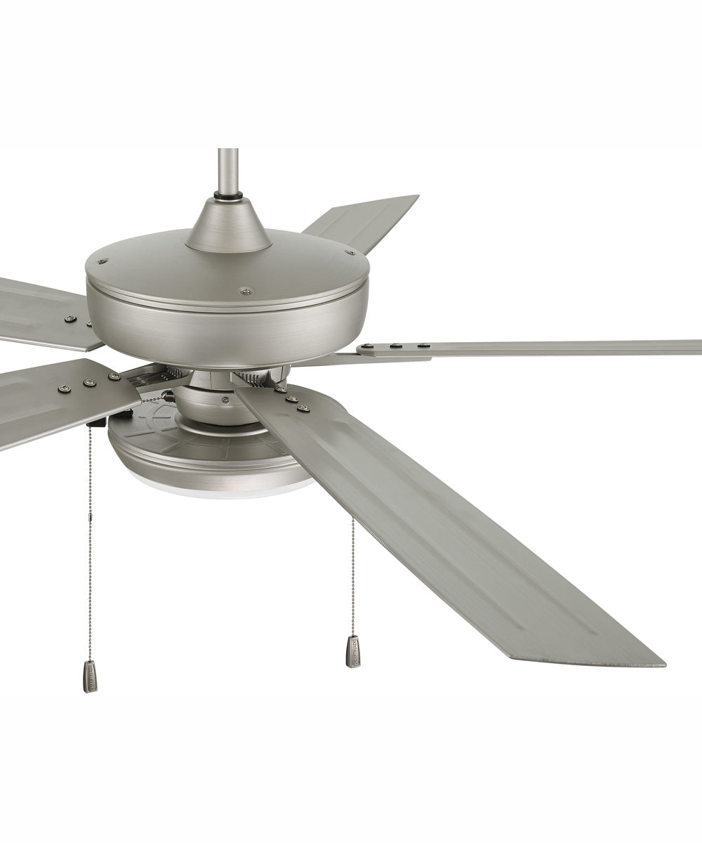 60" Outdoor Super Pro 119 1-Light Indoor/Outdoor Ceiling Fan Painted Nickel