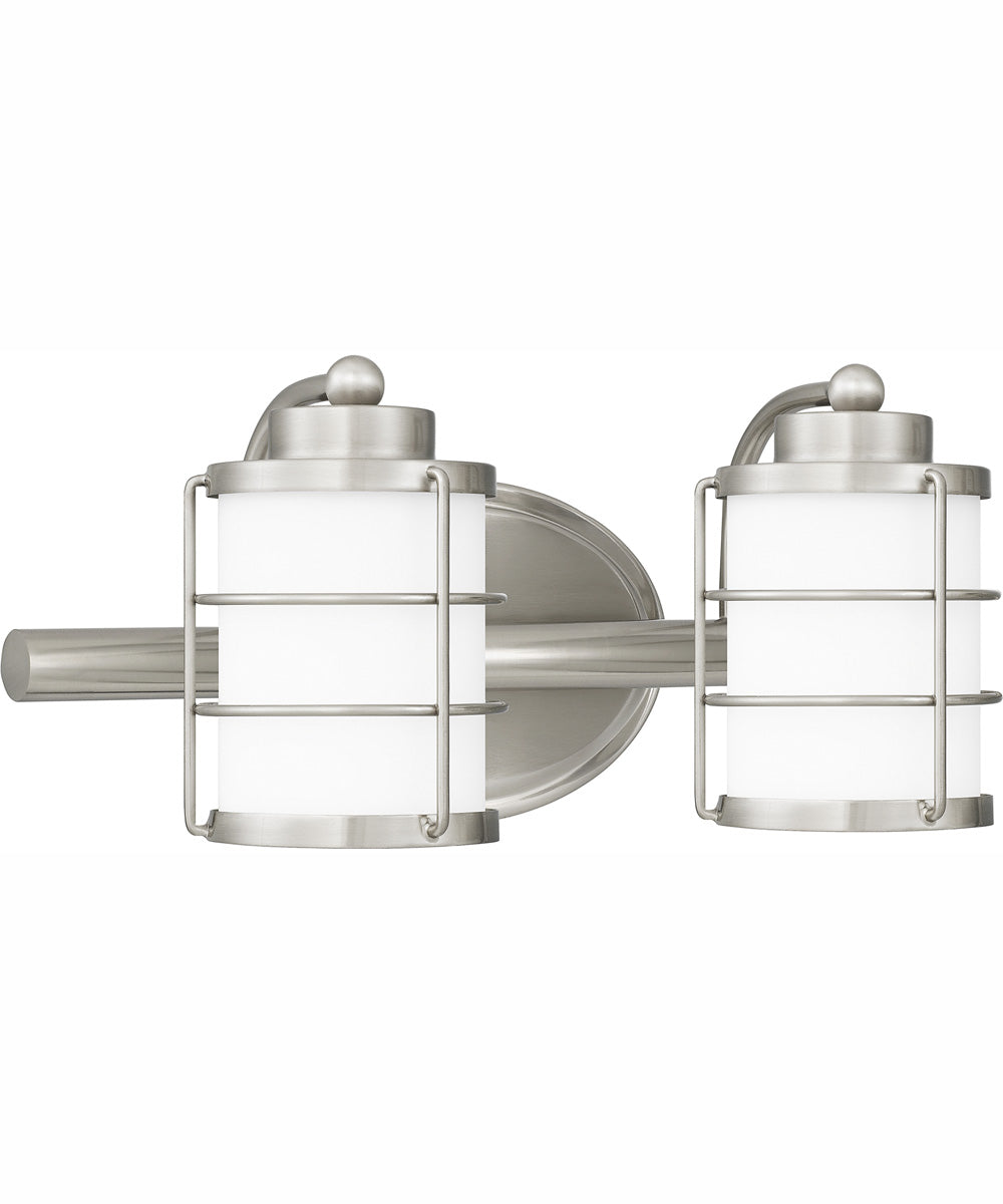 Hazlett Medium 2-light Bath Light Brushed Nickel