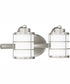 Hazlett Medium 2-light Bath Light Brushed Nickel