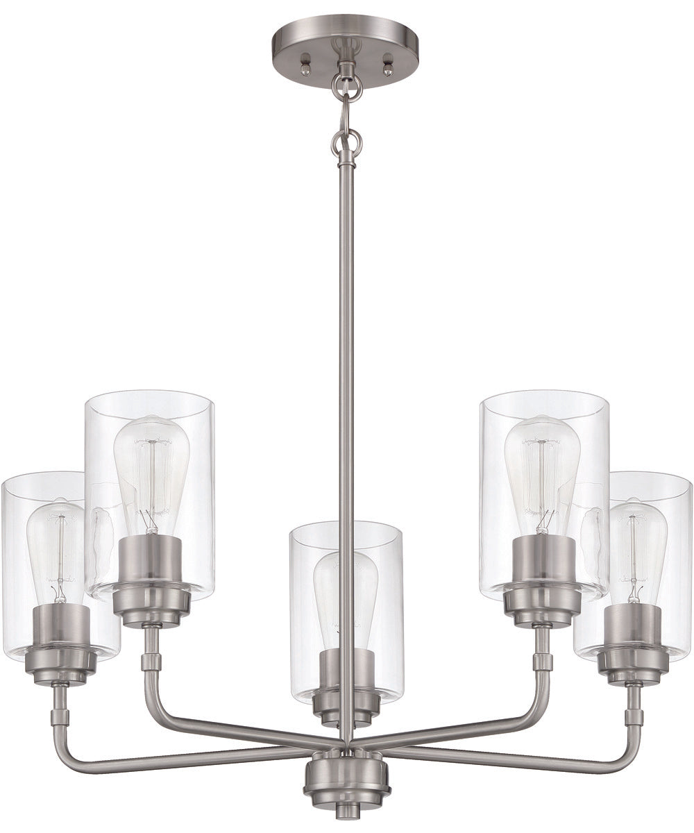 Stowe 5-Light Chandelier Brushed Polished Nickel