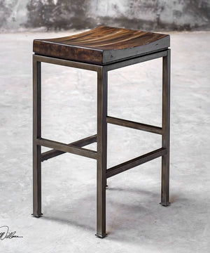 30"H Beck Industrial Bar Stool