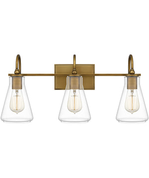 Boyton Large 3-light Bath Light Weathered Brass