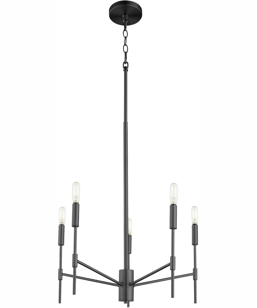 Hamilton 5-light Chandelier Matte Black