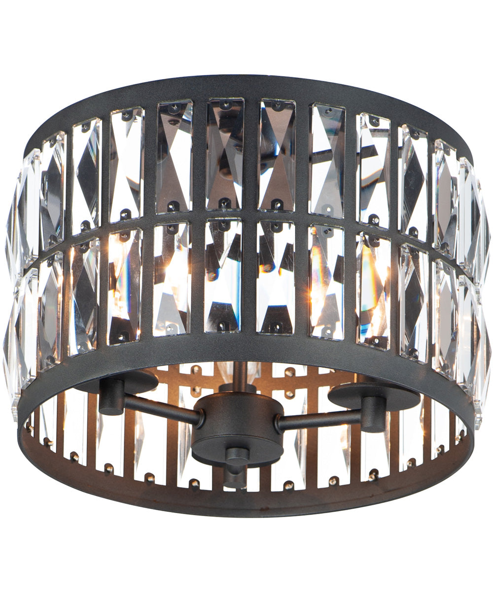 Madeline 3-Light Flush Mount Black