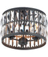 Madeline 3-Light Flush Mount Black