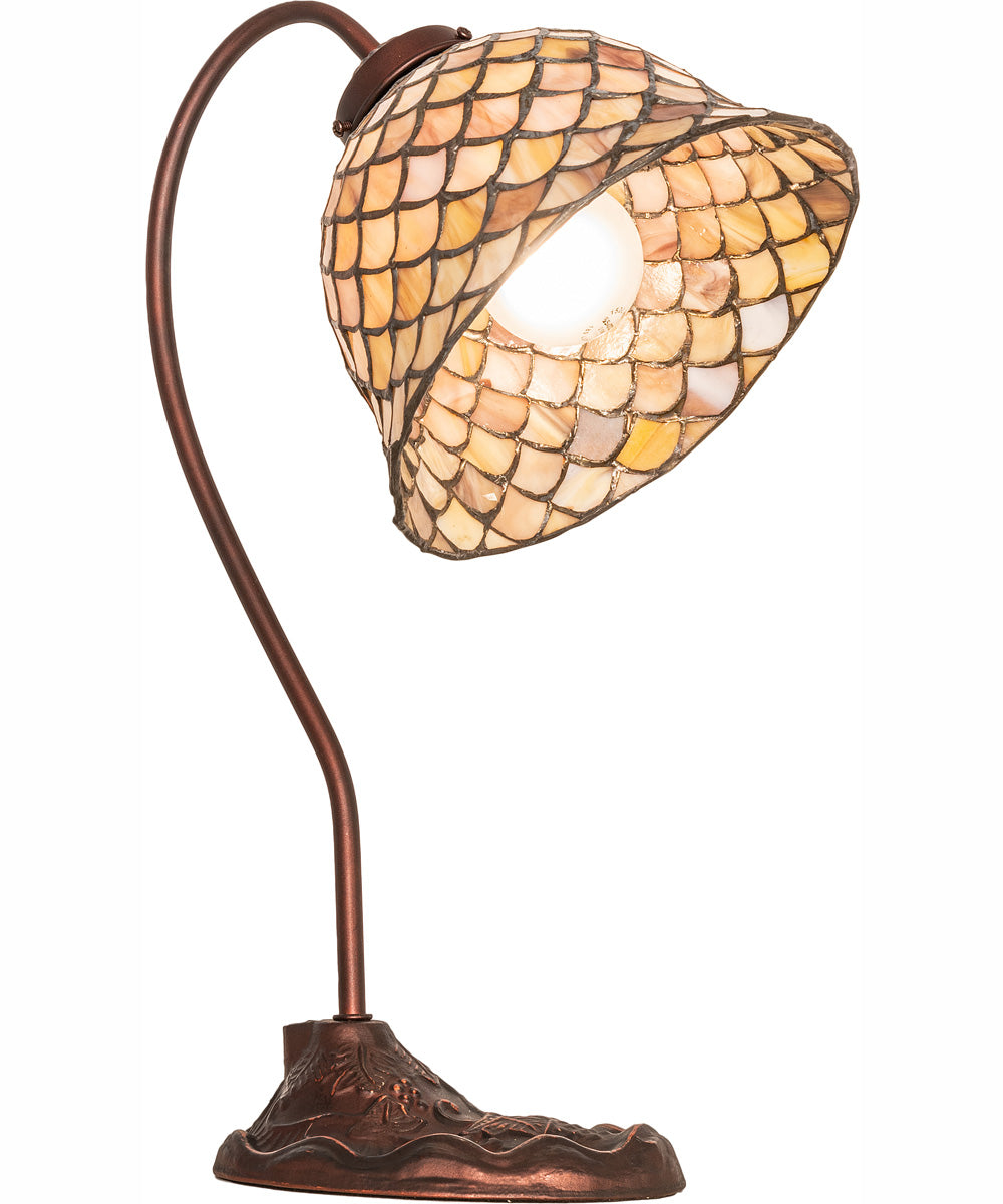 8" Wide Tiffany Fishscale Desk Lamp