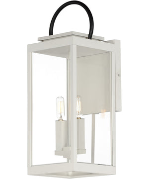 Nassau VX 1-Light Large Outdoor Wall Lantern White / Black
