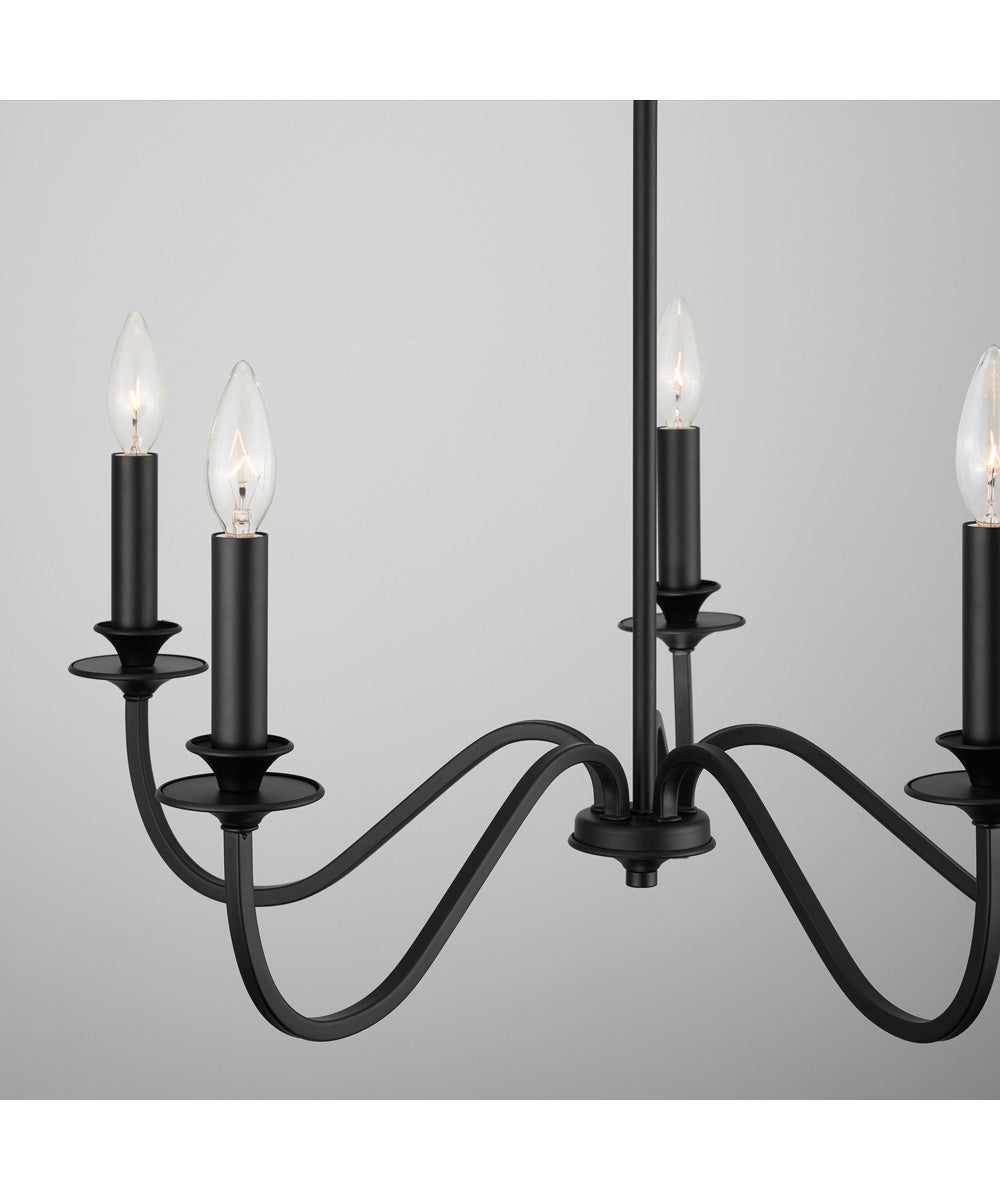 Weston 5-Light Chandelier Matte Black
