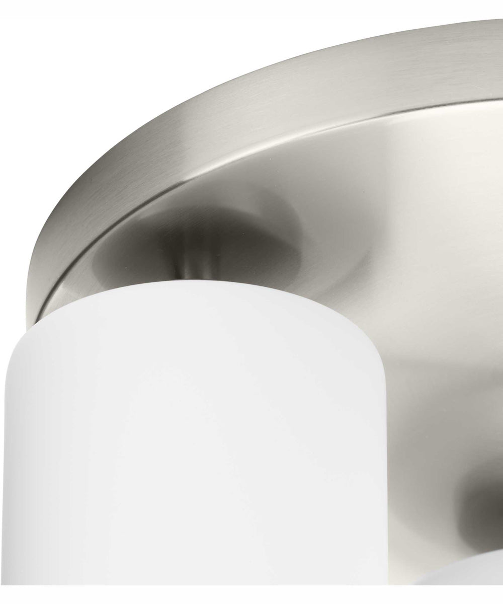 Cofield 12 in. 3-Light Transitional Flush Mount Brushed Nickel