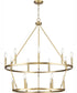 Gilliam 9-Light New Traditional Chandelier Vintage Brass