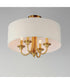 Bongo 4-Light Pendant / Semi-Flush Mount Natural Aged Brass