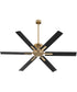 65" Zeus Patio Ceiling Fan Aged Brass