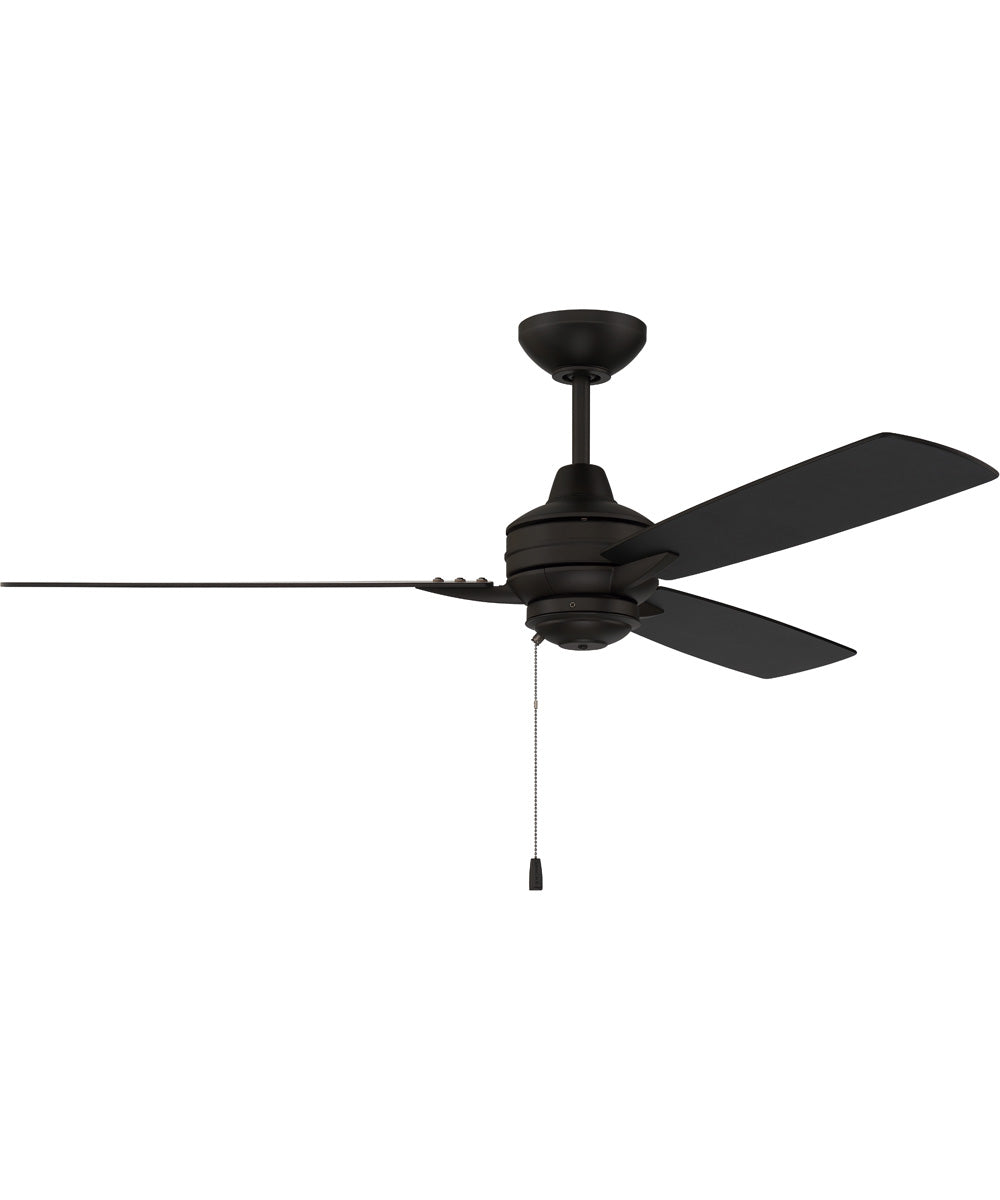52" Moto Ceiling Fan Indoor/Outdoor (Blades Included) Flat Black