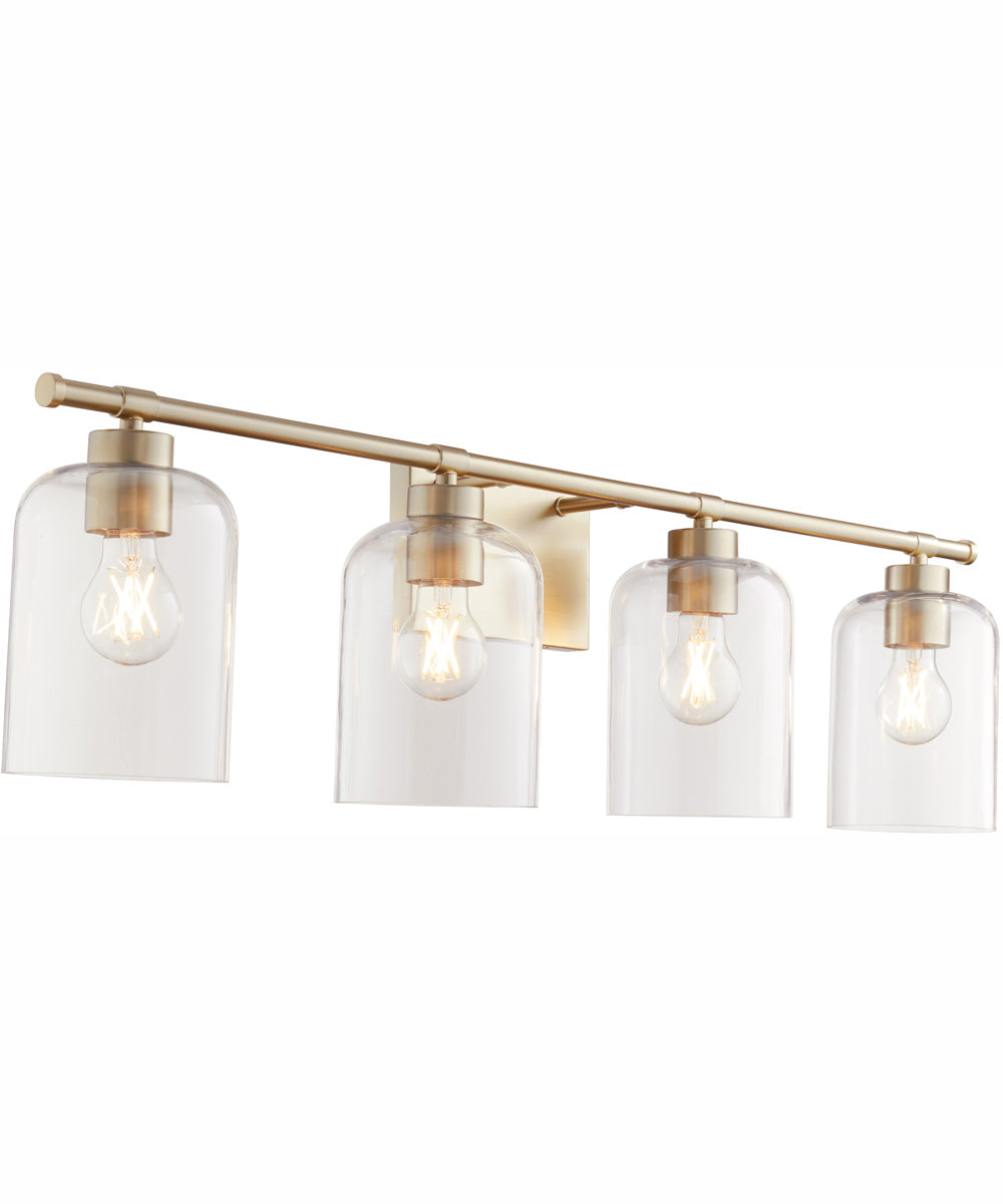 Tribute 4-light Bath Vanity Light Aged Brass