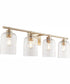 Tribute 4-light Bath Vanity Light Aged Brass