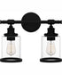 Dixie Medium 2-light Bath Light Matte Black