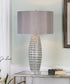 30"H Brescia Gray Ceramic Lamp