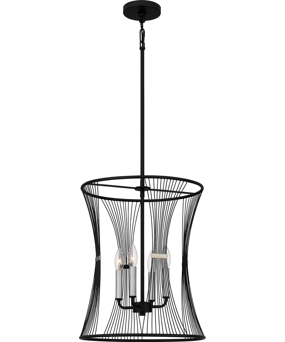 Leiland Large 4-light Pendant Matte Black
