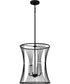 Leiland Large 4-light Pendant Matte Black