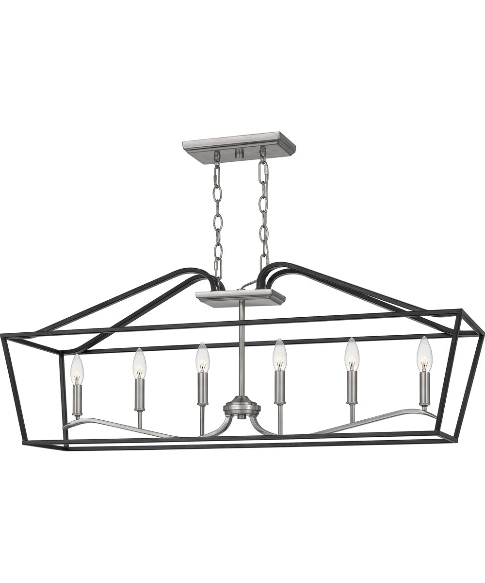 Catalina 6-light Island Light Matte Black