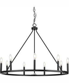Gilliam 9-Light New Traditional Chandelier Matte Black