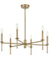 Elara 6-Light New Traditional  Chandelier Light Vintage Brass