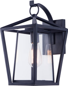 16"H Artisan 1-Light Outdoor Wall Mount Black